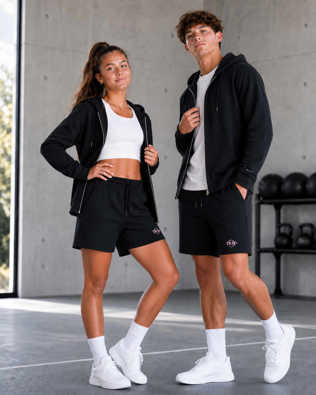 TKN BLAC Shorts lifestyle model photo