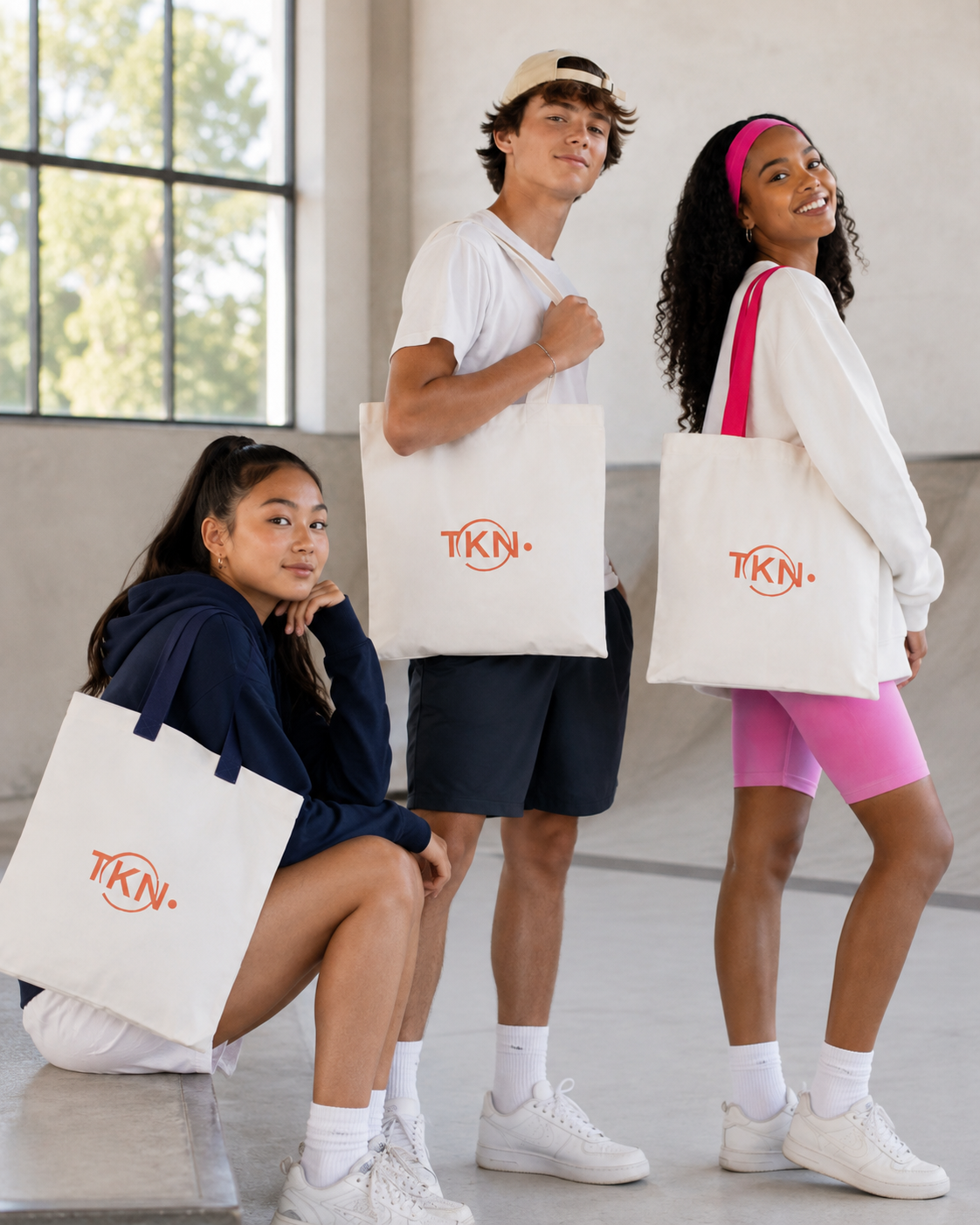 TKN Canvas Bag lifestyle group photo