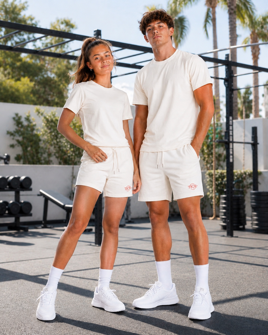 TKN Raw Shorts lifestyle model photo, front view